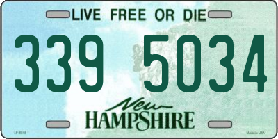 NH license plate 3395034