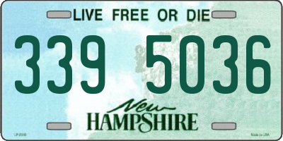 NH license plate 3395036