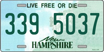 NH license plate 3395037