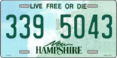 NH license plate 3395043