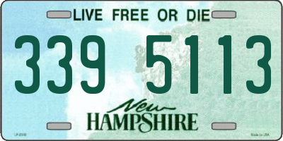 NH license plate 3395113