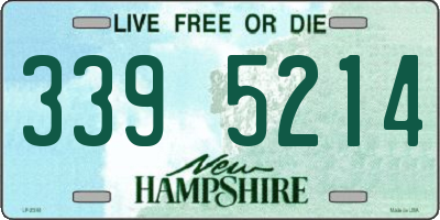 NH license plate 3395214