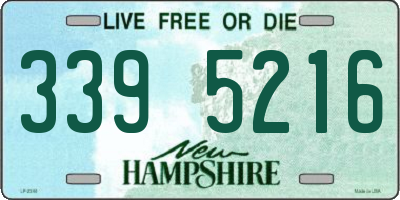NH license plate 3395216