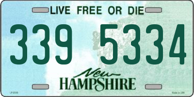 NH license plate 3395334