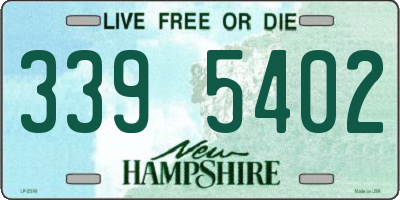 NH license plate 3395402