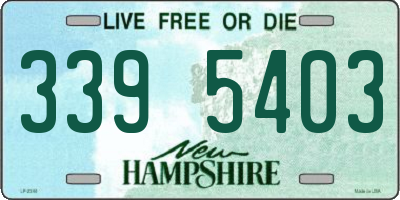 NH license plate 3395403