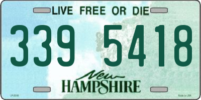 NH license plate 3395418