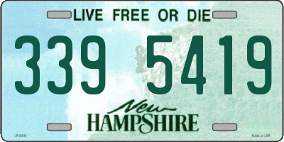 NH license plate 3395419