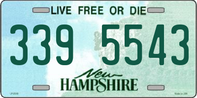 NH license plate 3395543