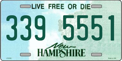 NH license plate 3395551