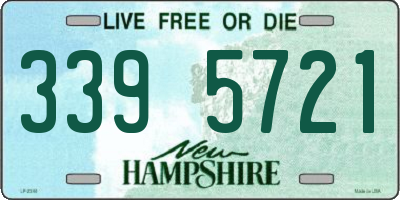 NH license plate 3395721