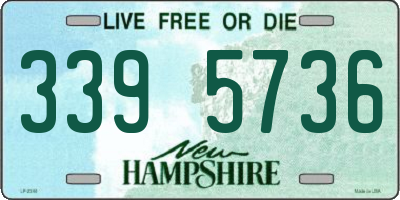 NH license plate 3395736