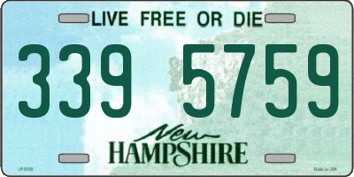 NH license plate 3395759