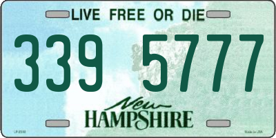 NH license plate 3395777