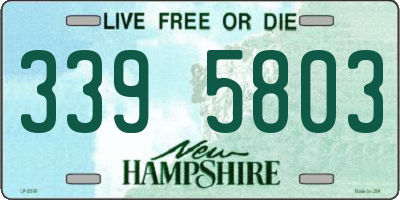 NH license plate 3395803
