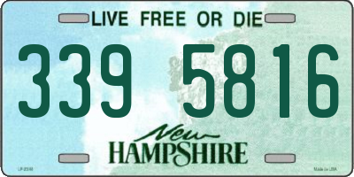 NH license plate 3395816