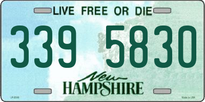 NH license plate 3395830