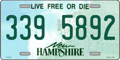 NH license plate 3395892