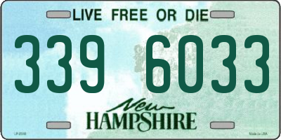 NH license plate 3396033