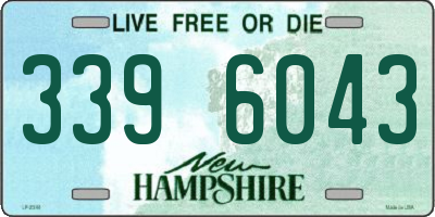 NH license plate 3396043
