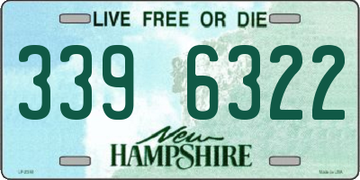 NH license plate 3396322