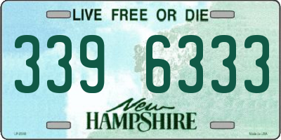 NH license plate 3396333