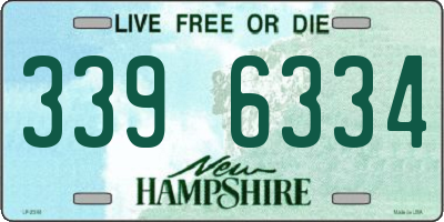 NH license plate 3396334