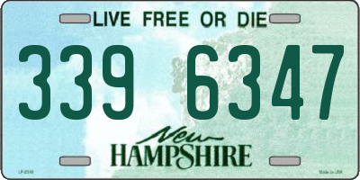 NH license plate 3396347