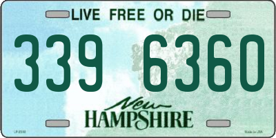 NH license plate 3396360