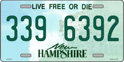 NH license plate 3396392