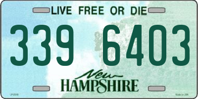 NH license plate 3396403