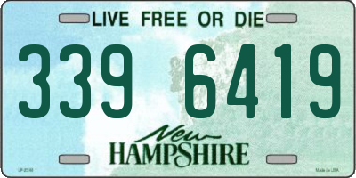 NH license plate 3396419