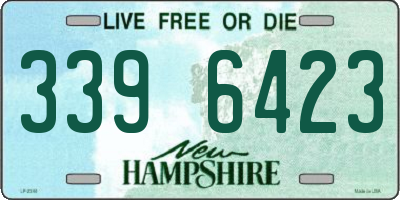 NH license plate 3396423