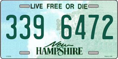 NH license plate 3396472