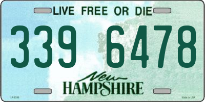 NH license plate 3396478