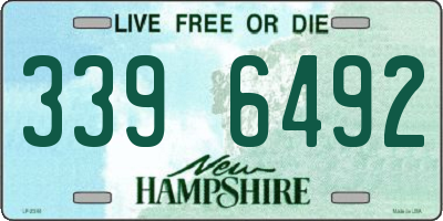 NH license plate 3396492