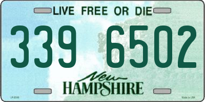 NH license plate 3396502