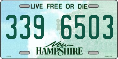 NH license plate 3396503