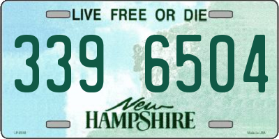 NH license plate 3396504