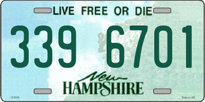 NH license plate 3396701