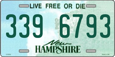 NH license plate 3396793