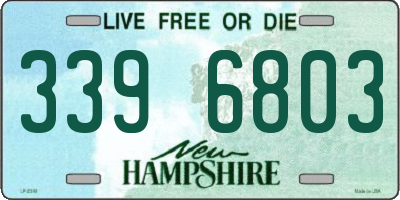 NH license plate 3396803