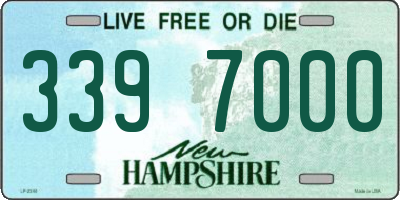 NH license plate 3397000