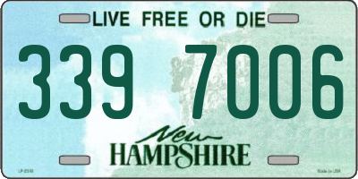 NH license plate 3397006