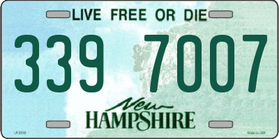 NH license plate 3397007