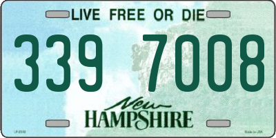 NH license plate 3397008