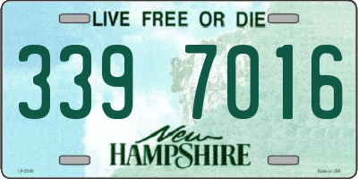 NH license plate 3397016