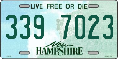 NH license plate 3397023