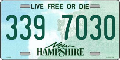 NH license plate 3397030