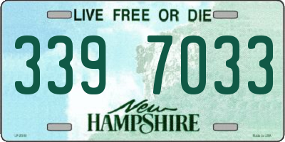 NH license plate 3397033